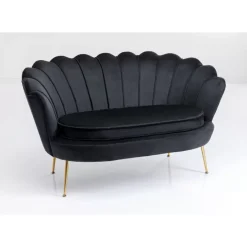 Sofa Water Lily 2-Sitzer Schwarz 132Cm