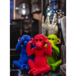 Spardose Monkey Mizaru Blau