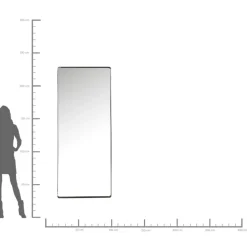 Spiegel Ombra Mo Soft Schwarz 80X200Cm