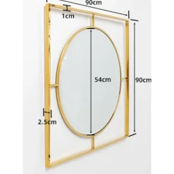 Spiegel Stanford Frame Gold O90Cm