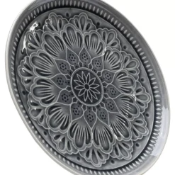 Teller Sicilia Mandala Grau O27Cm