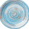 Teller Swirl Blau O27Cm