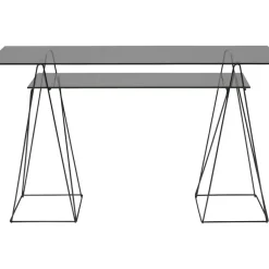 Tisch Polar Schwarz 8Mm Esg 135X65Cm