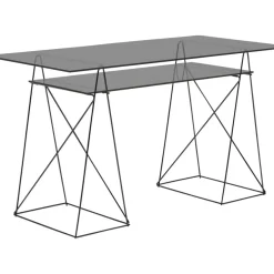 Tisch Polar Schwarz 8Mm Esg 135X65Cm