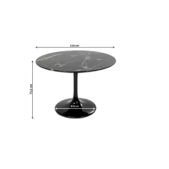 Tisch Solo Marble Schwarz O110