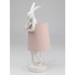 Tischleuchte Animal Rabbit Weis/Rosa 50Cm