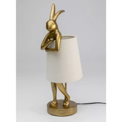 Tischleuchte Animal Rabbit Gold/Weis 50Cm