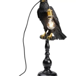 Tischleuchte Animal Sitting Crow Matt Schwarz