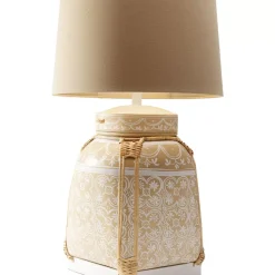 Tischleuchte Basket Creme