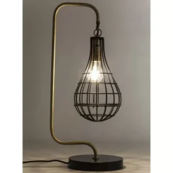Tischleuchte Golden Cage Drop