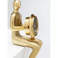 Tischuhr Sitting Man Gold 8X27Cm