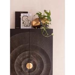 Vase Art Stones Gold 16Cm