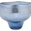 Vase Grid Luster Blau 28Cm