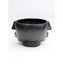 Vase Half Face Schwarz 23Cm