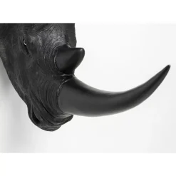 Wandobjekt Rhino Head Antique Schwarz
