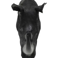 Wandobjekt Rhino Head Antique Schwarz