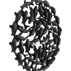 Wandobjekt School Of Koi Schwarz O160Cm