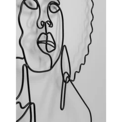Wandobjekt Wire African Woman 50X57Cm