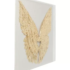 Wandschmuck Wings Gold-Weis 120X120Cm