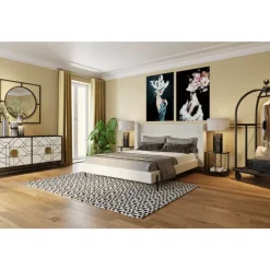 Wandspiegel Stanford Frame Matt Schwarz O90Cm