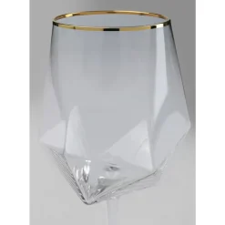 Weinglas Diamond Gold Rim